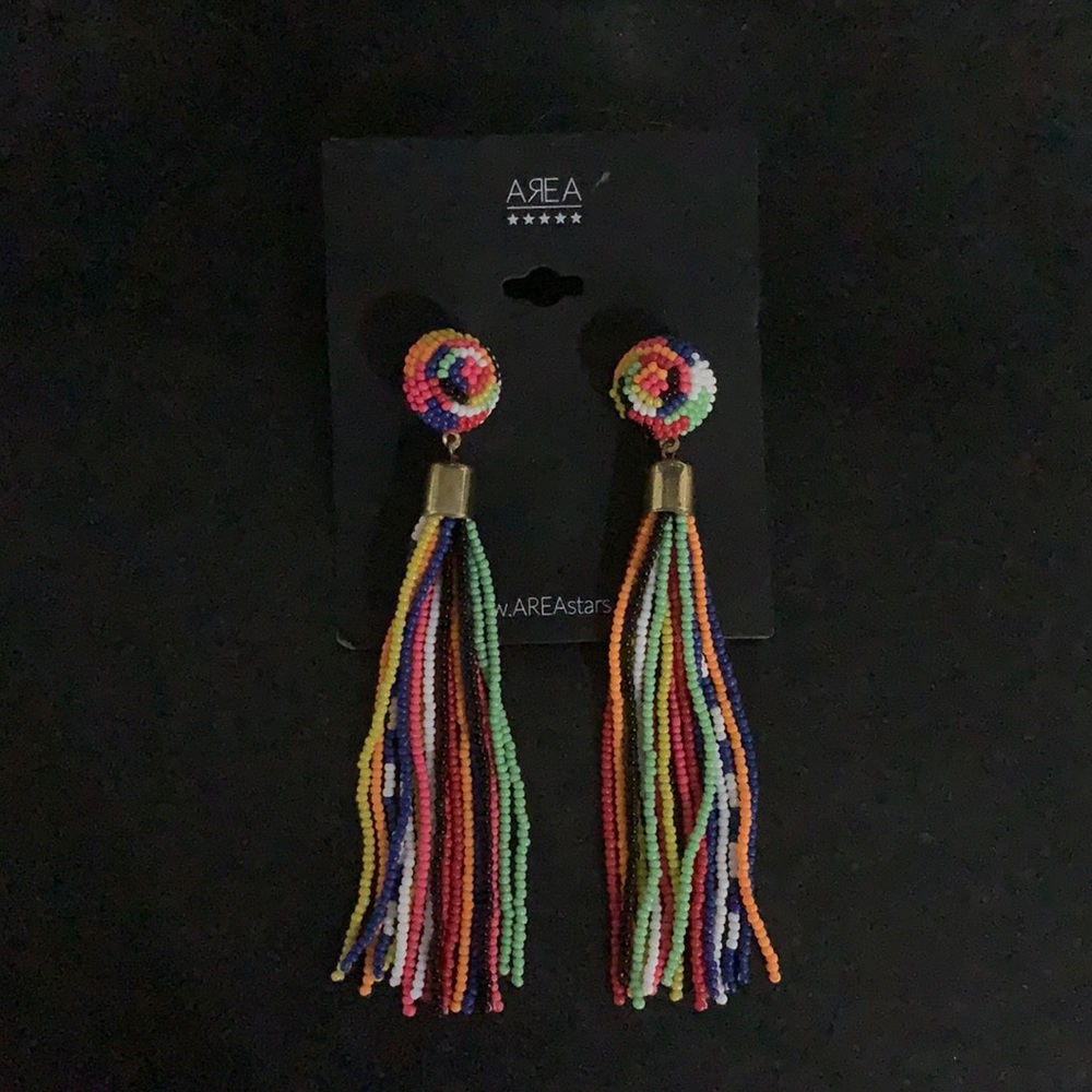 Colorful long earrings